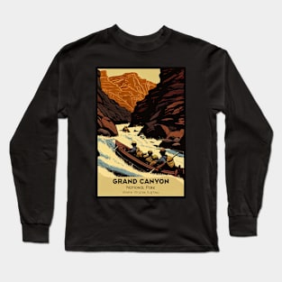 Grand Canyon National Park Vintage Travel Poster Long Sleeve T-Shirt